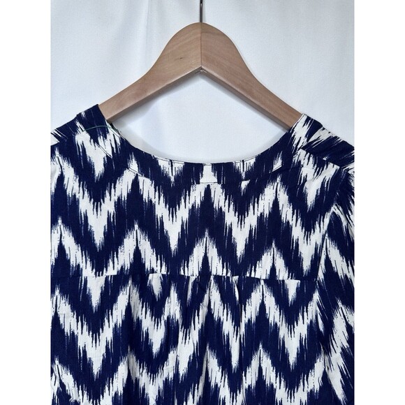 Tuckernuck Dress XS Blue Kenzo V-Neck Long Sleeve Ikat boho - Picture 9 of 10